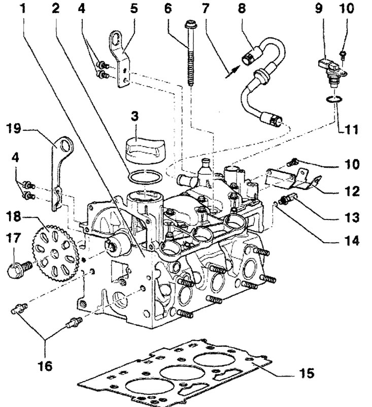 Двигатель ВВМ 1 - Блок цилиндров с крышкой, после…