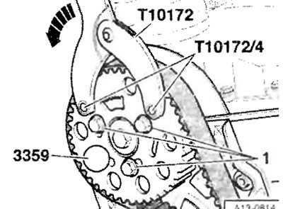 Надев контропору -Т10172- с цапфами -Т10172/4- на…