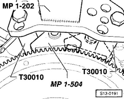Стопорение маховика