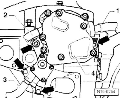 Отсоединить от сдвоенного насоса типа тандем -4-…