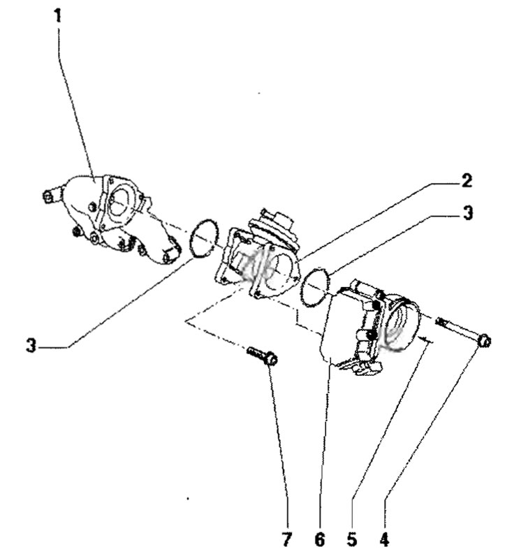 1 - Впускной газопровод; 2 - Впускной патрубок, с…