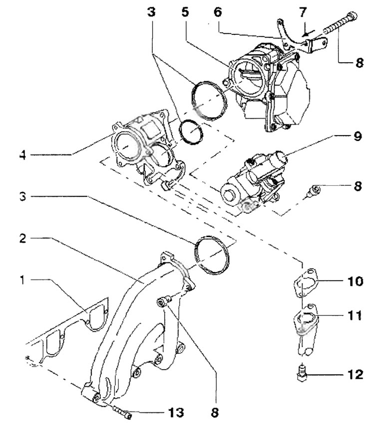 1 - Уплотнение, заменить, соблюдать положение для…