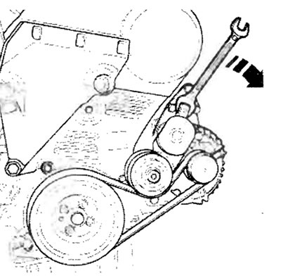 Для освобождения поликлинового ремня следует…