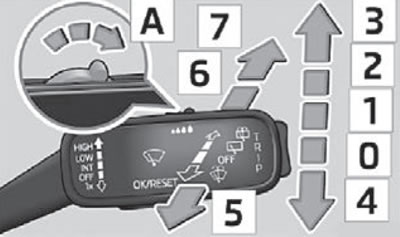 Управление на чистачките и измиващото устройство…