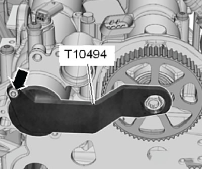 19. Install the special locking tool (T10494)…