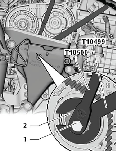 24. Remove the timing belt from the camshaft…