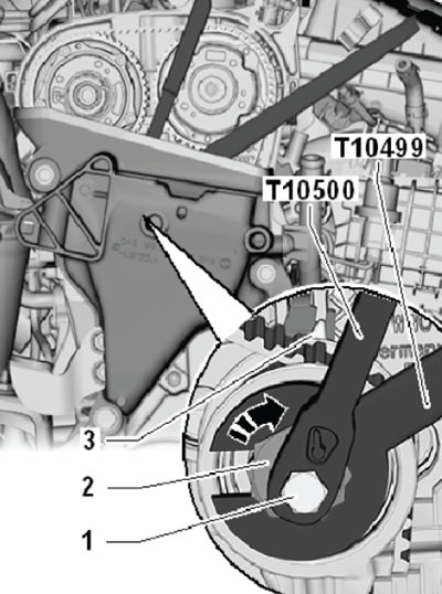 6. While holding the tensioner eccentric in this…