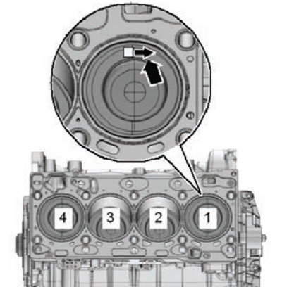 The arrow on the piston bottom (arrows) should…