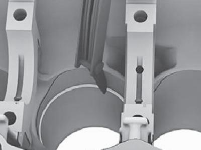 Insert the ring from the top into the cylinder…