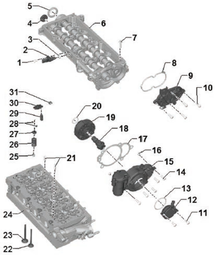 1. Монтажен болт; 2. Сензор на Хол; 3.…