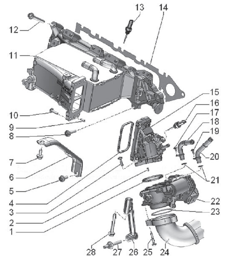 1. Sealing ring; 2. Mounting pin; 3. Fastening…