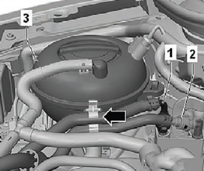 3. Release the fuel hoses (1) and (2) from the…