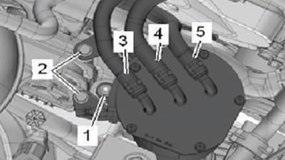 14. Unscrew the fastening nut (1) shown in the…