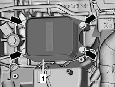 3. Unscrew the mounting bolts (arrows), then…