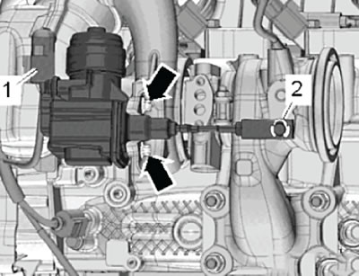 4. Unscrew the mounting screws (arrows) and…