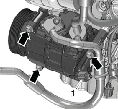 2. Unscrew the mounting bolts and remove the air…