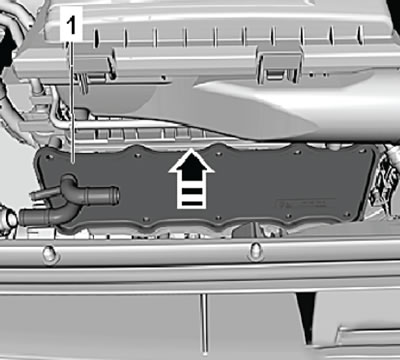 8. First pull the intercooler (1) towards you,…