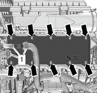 Install and tighten the water hose clamps (1) as…