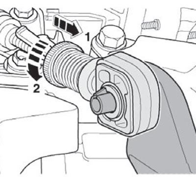 6. Сместить по направлению вперед стопорный…