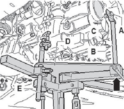 А. Болт М10 х 20. В. Переходник для опоры коробки…