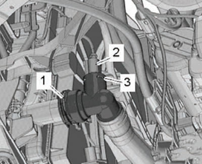 8. Open the clamp (arrow), disconnect the lower…