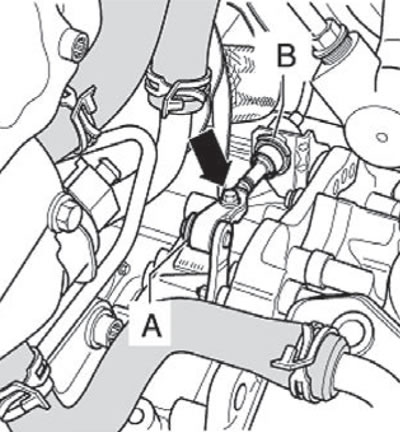 12. Reinstall the selector lever cable tensioner…