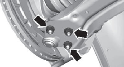 11. Disconnect the lower arm of the front…