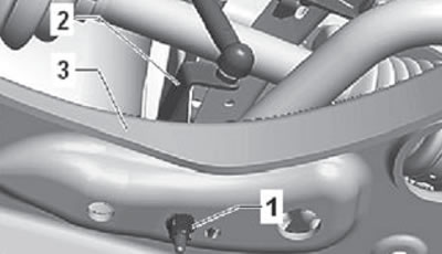 6. Pull and disconnect the vehicle height sensor…