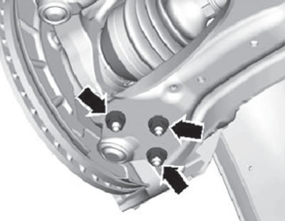 13. Unscrew the «arrow» nuts shown in the figure…