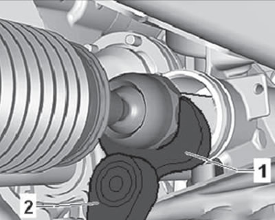 1. Special open-end wrench (VAG 1923); 2. Torque…