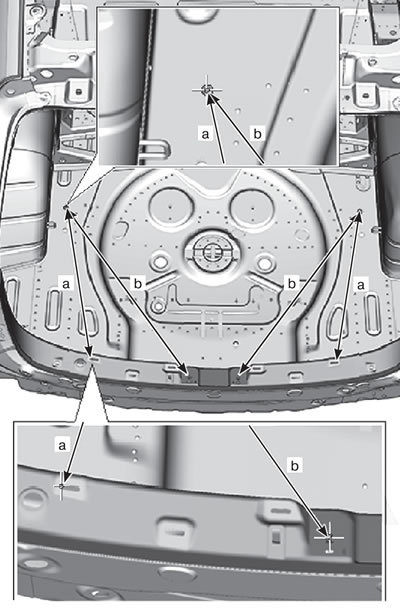 «a» = 645 mm ±2.0 mm; «b» = 793 mm ±2.0 mm