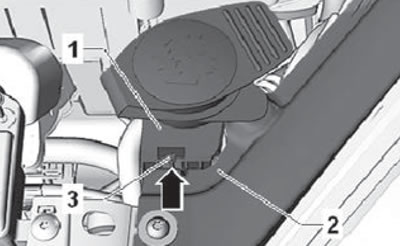 4. Disconnect the retainer (3) shown in the…
