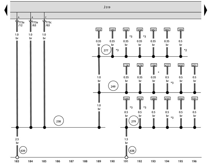 T73a - 73-pin connector;