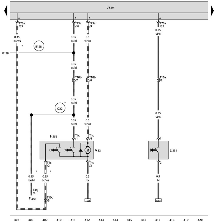 E234 - Trunk lid release button;