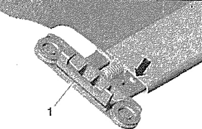 Поставете плъзгачи «1» в опората.