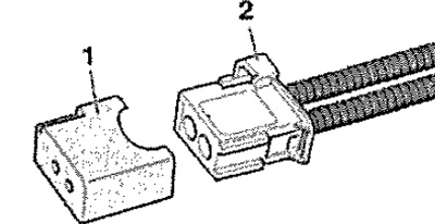 Защитить розетку шины MOST «2» крышкой «1» или…