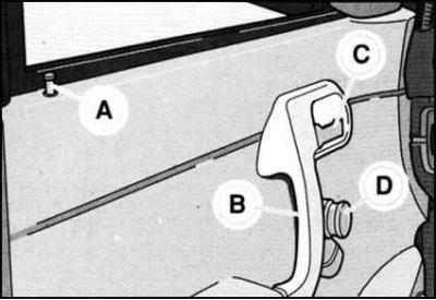 А Кнопка выключения замка