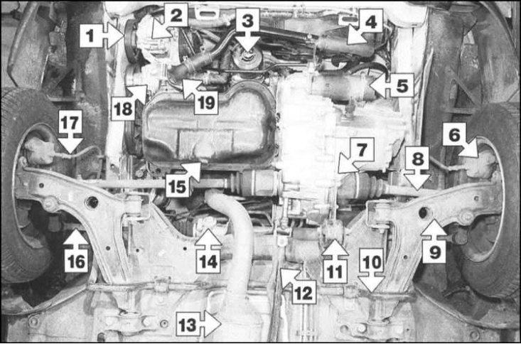 1 - Ремень привода вспомогательных агрегатов; 2 -…