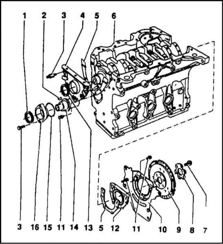 1 - Сальник; 2 - Сегментная шпонка; 3 -…