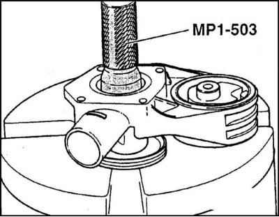 Процесс сборки водяного насоса представлен на…