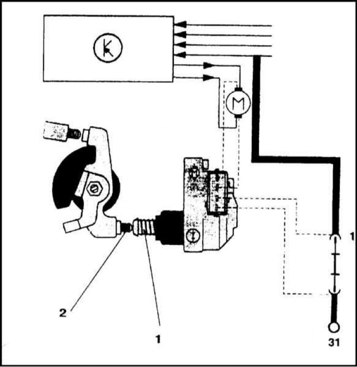 1 - Контакты концевого выключателя; 2 - Рычаг…