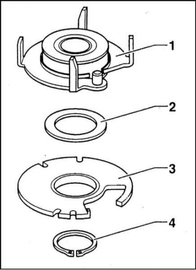 1 - Поворотная пластина; 2 - Распорная шайба; 3 -…