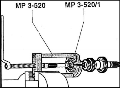 10. Смещением скользящих муфт синхронизаторов…