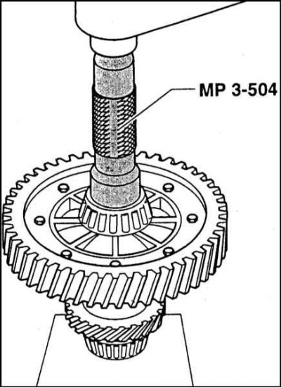 Разборка и сборка дифференциала производится при…