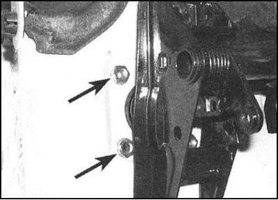 5. Отдайте гайки крепления блока сервопривода,…