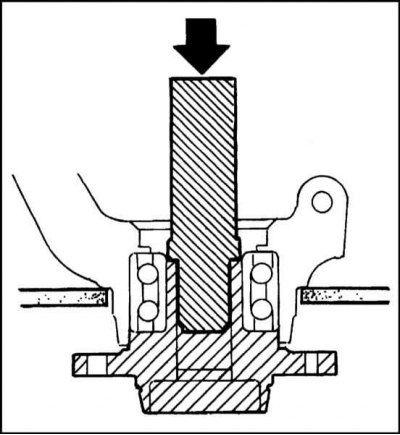 2. Прочно уложите сборку на пару деревянных…