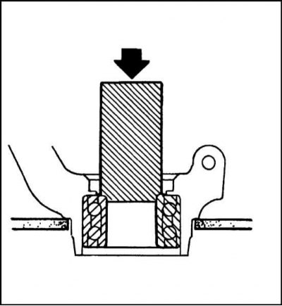 4. Прочно подоприте наружную сторону ступичной…