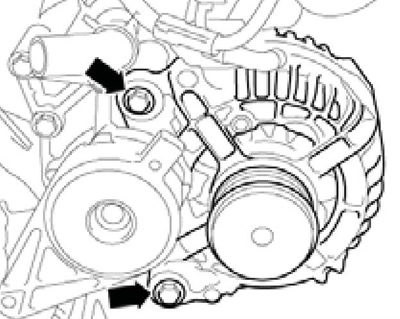 14.9а Крепёж генератора (генератор крепится…