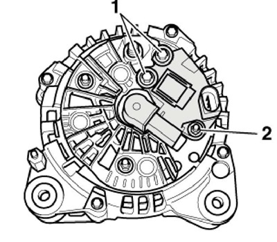 14.11b Крепёж регулятора напряжения генератора…