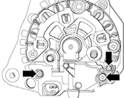 14.12а Крепёж регулятора напряжения генератора…